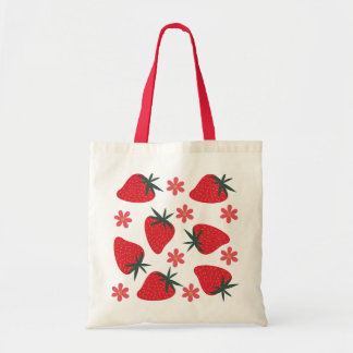 Strawberry Design Canvas tas