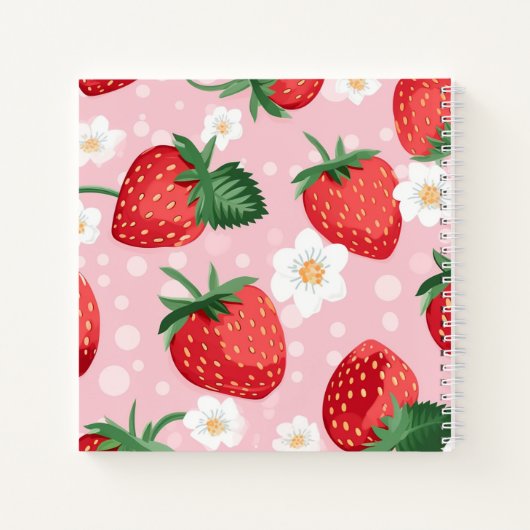 Strawberry Design Notitieboek (Achterkant)
