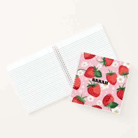Strawberry Design Notitieboek (Binnen)