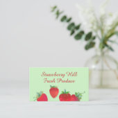 Strawberry Design Visitekaartje (Staand voorkant)