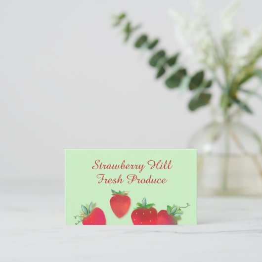 Strawberry Design Visitekaartje (Staand voorkant)