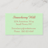 Strawberry Design Visitekaartje (Achterkant)