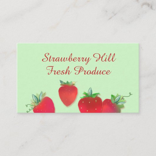 Strawberry Design Visitekaartje (Voorkant)