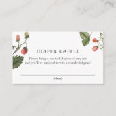 Strawberry Diaper Raffle Enclosure Card Informatiekaartje (Voorkant)