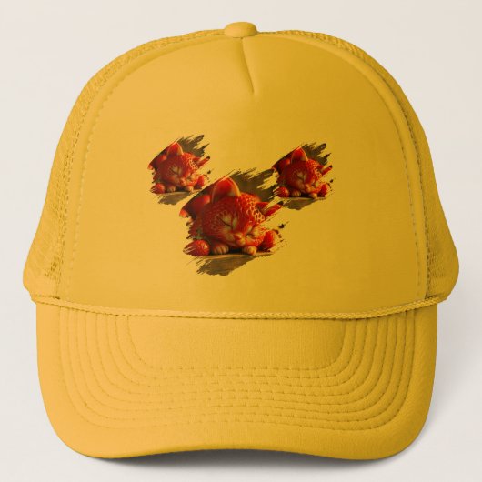 Strawberry dog Hat Trucker Pet (Voorkant)