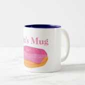 Strawberry Donuts Aangepaste naam Tweekleurige Koffiemok (Voorkant rechts)