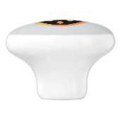 Strawberry Door Pull in Neon and Black Keramische Knop (Zijkant)