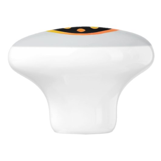 Strawberry Door Pull in Neon and Black Keramische Knop (Zijkant)