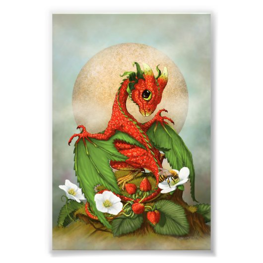 Strawberry Dragon 4x6 Afdrukken Foto Afdruk (Voorkant)