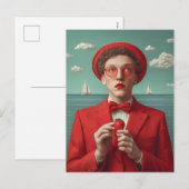 Strawberry Dream in het rood Feestdagenkaart (Voorkant / Achterkant)