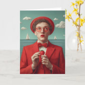 Strawberry Dream in het rood Kaart (Gele Bloem)