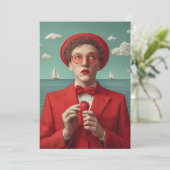 Strawberry Dream in het rood Kaart (Staand voorkant)