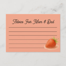 Strawberry Dreams Advice For Mom and Dad Card Advieskaart
