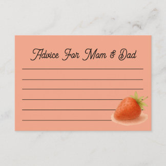 Strawberry Dreams Advice For Mom and Dad Card Advieskaart