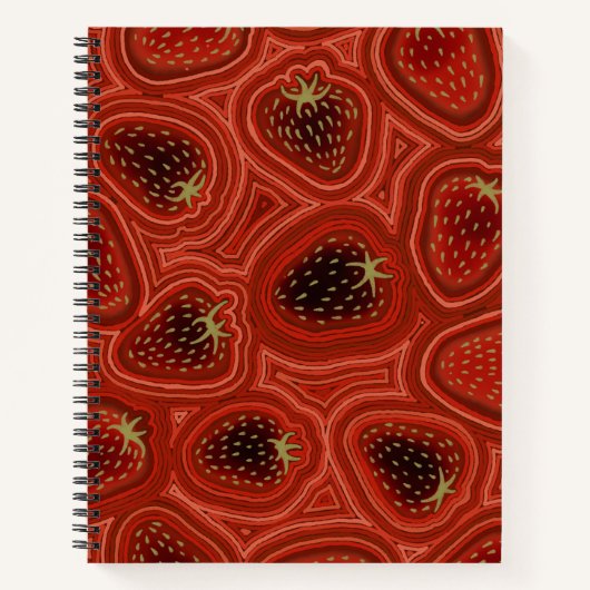 Strawberry Dreams Deluxe Spiral Notebook Notitieboek (Voorkant)