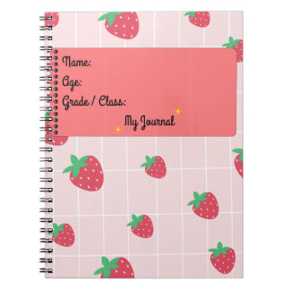 Strawberry Dreams - Esthetisch Dagboek Notitieboek