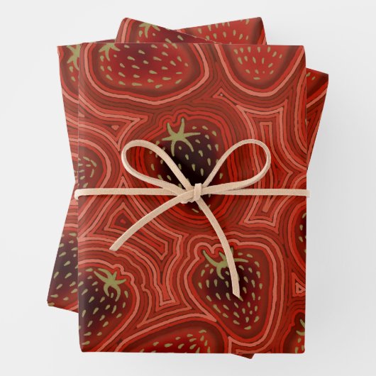 Strawberry Dreams Inpakpapier Vel (In situ)