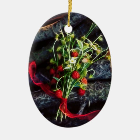 Strawberry Dreams Keramisch Ornament (Voorkant)