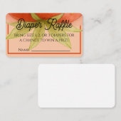 Strawberry Dreams Luier Raffle Ticket Informatiekaartje (Voorkant / Achterkant)