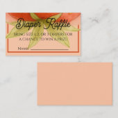 Strawberry Dreams Luier Raffle Ticket Informatiekaartje (Voorkant / Achterkant)