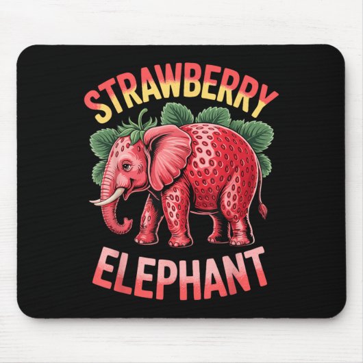 Strawberry Elephant Cute Meme Kids Italian Brainro Muismat (Voorkant)