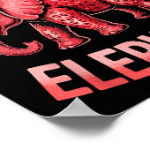 Strawberry Elephant Cute Meme Kids Italian Brainro Poster (Hoek)