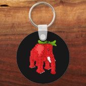 Strawberry Elephant Sleutelhanger (Voorkant)