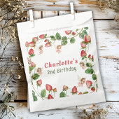 Strawberry enchanted fairy garden birthday  bedankzakje