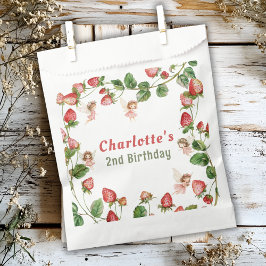 Strawberry enchanted fairy garden birthday  bedankzakje