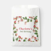 Strawberry enchanted fairy garden birthday  bedankzakje (Voorkant)