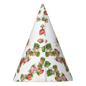 Strawberry enchanted fairy garden birthday  feesthoedjes (Achterkant)