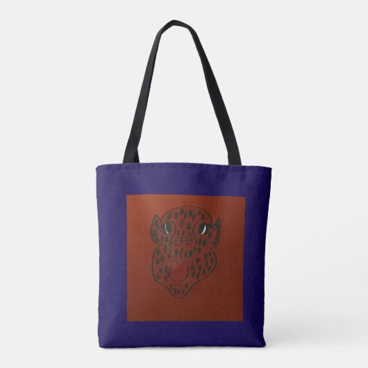 Strawberry Face Character Art  Tote Bag (Achterkant)