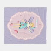 Strawberry Fairy 2 Fleece Blanket Deken (Voorkant (Horizontaal))