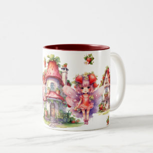 Strawberry Fairy Village Tweekleurige Koffiemok