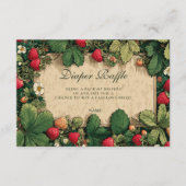 Strawberry Fairytale Baby Shower Diapper Raffle Informatiekaartje (Voorkant)