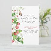 Strawberry Family reünie uitnodiging (Staand voorkant)