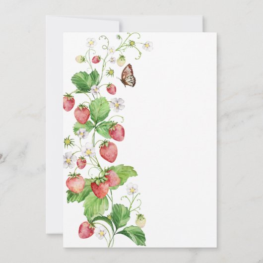 Strawberry Family reünie uitnodiging (Achterkant)