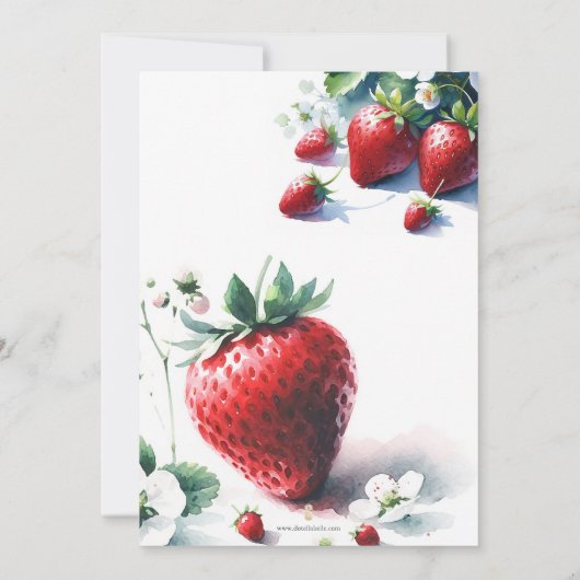  Strawberry Family Reünie Uitnodigingen (Achterkant)