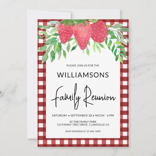 Strawberry Family Reunion Kaart (Voorkant)
