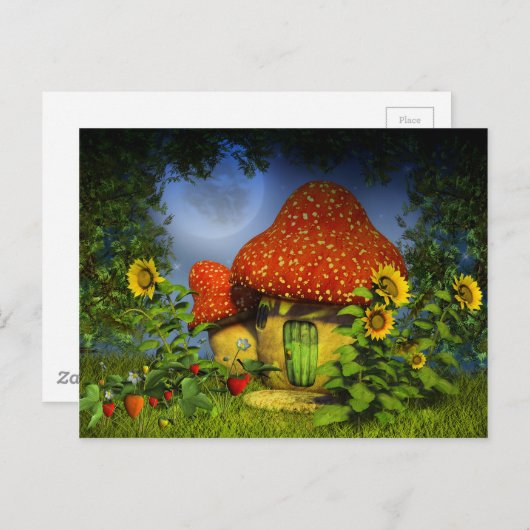 Strawberry fantasy house briefkaart (Voorkant / Achterkant)