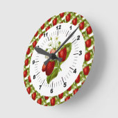 Strawberry Farmhouse Decor Wall Ronde Klok (Hoek)