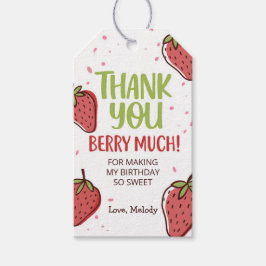 Strawberry Favor Tag ・ Hartelijk dank Cadeaulabel