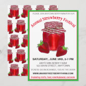 Strawberry Festival Berry Boerderij Berries Jam Su Kaart (Voorkant / Achterkant)