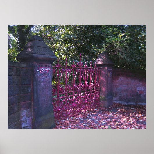 Strawberry Field Gates, Liverpool UK. Poster (Voorkant)