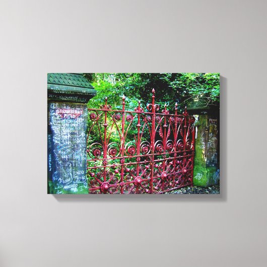 Strawberry Field Gates, Liverpool, Verenigd Konink Canvas Afdruk (Voorkant)