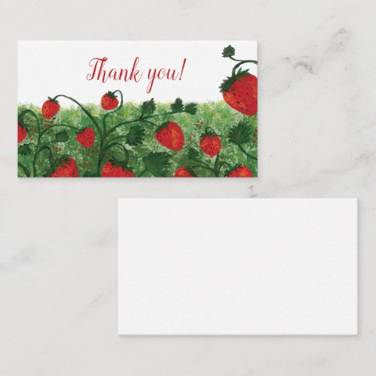 Strawberry Field Waterverf Dank u Informatiekaartje (Voorkant / Achterkant)