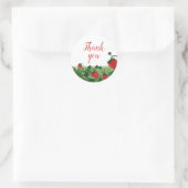 Strawberry Field Waterverf Dank u Ronde Sticker (Tas)