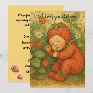 Strawberry Fields Baby Digitale Download Uitnodigi Kaart