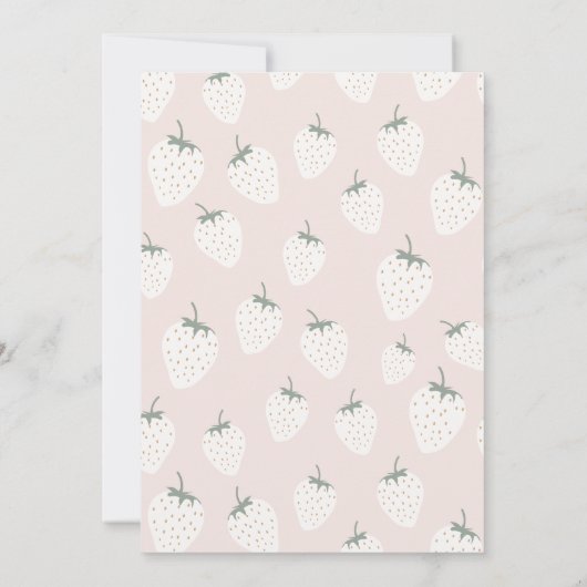 Strawberry Fields Berry Eerste Verjaardag | Meisje Kaart (Achterkant)