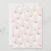 Strawberry Fields Berry First Birthday | Meisje Kaart (Achterkant)